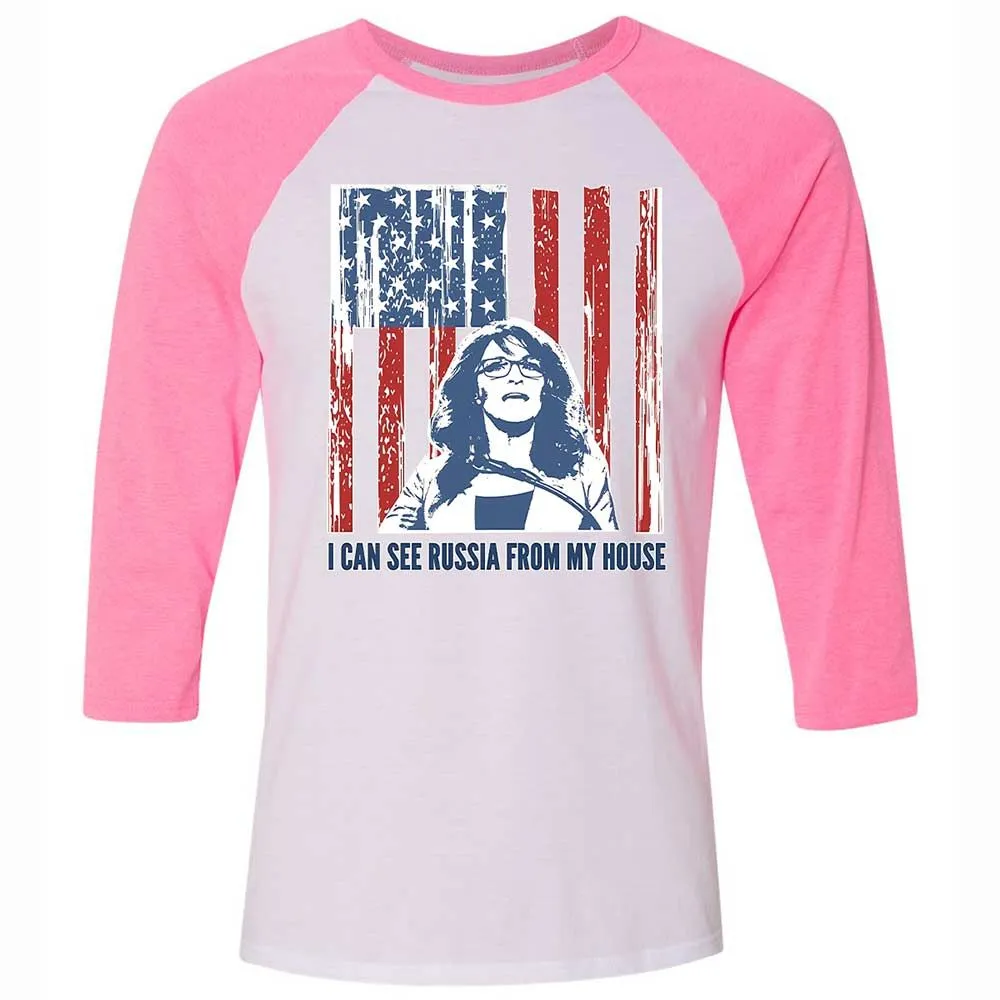 I can see Russia from my house - White/Neon Pink - 12