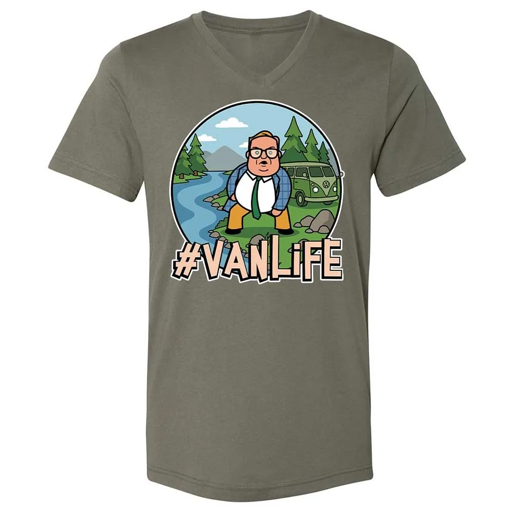 Vanlife living in a van down by the river - Military Green - 11