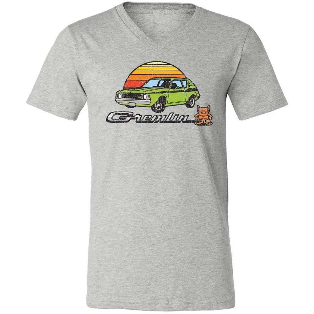 Unisex V-Neck T-Shirt - 1CVLH8DY - Athletic Heather - 2