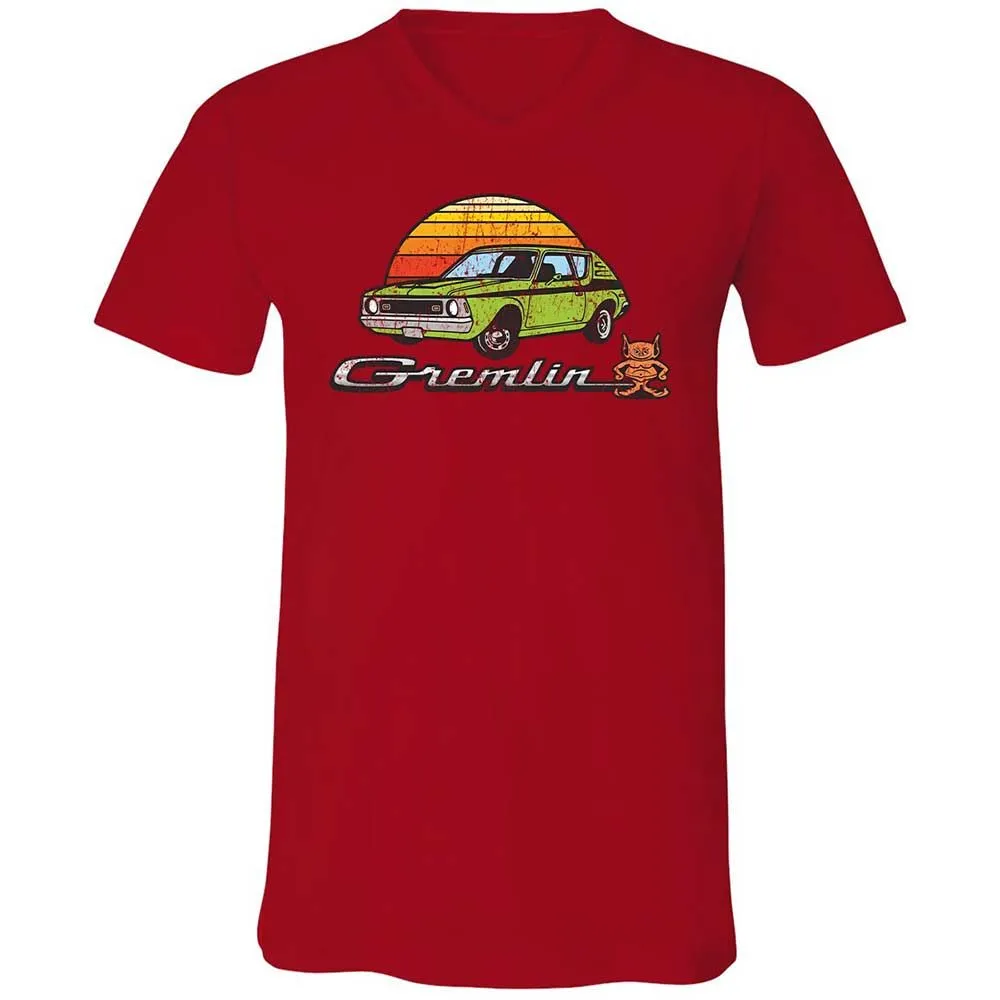Unisex V-Neck T-Shirt - 1CVLH8DY - Red - 5