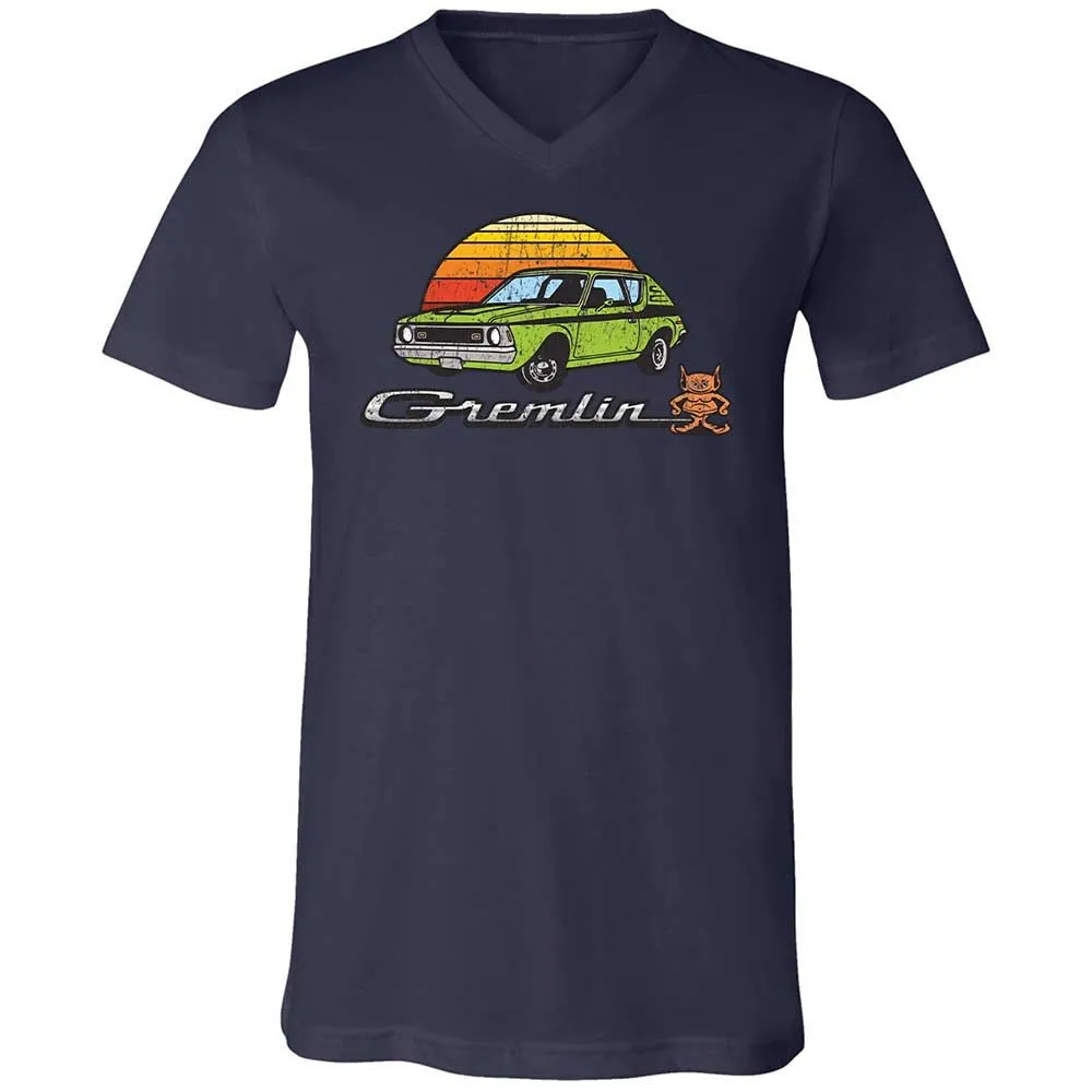 Unisex V-Neck T-Shirt - 1CVLH8DY - Navy - 12
