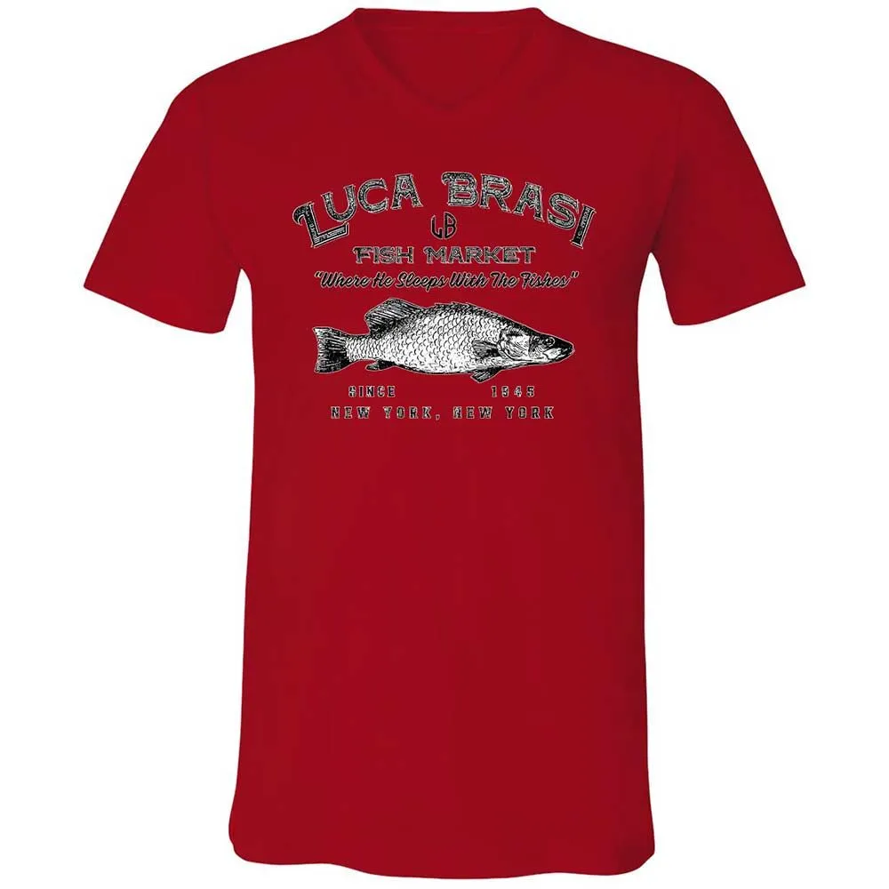 Unisex V-Neck T-Shirt - BWE1PJFW - Red - 5