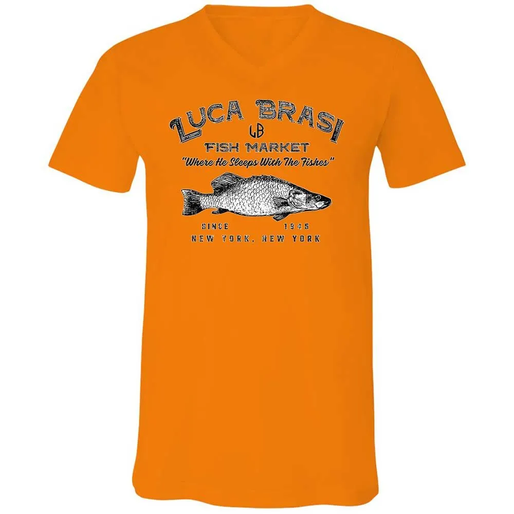 Unisex V-Neck T-Shirt - BWE1PJFW - Orange - 7