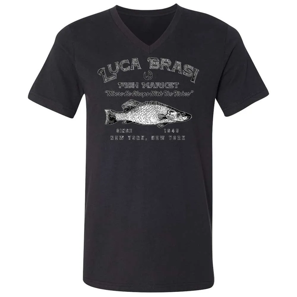 Unisex V-Neck T-Shirt - BWE1PJFW - Black - 11