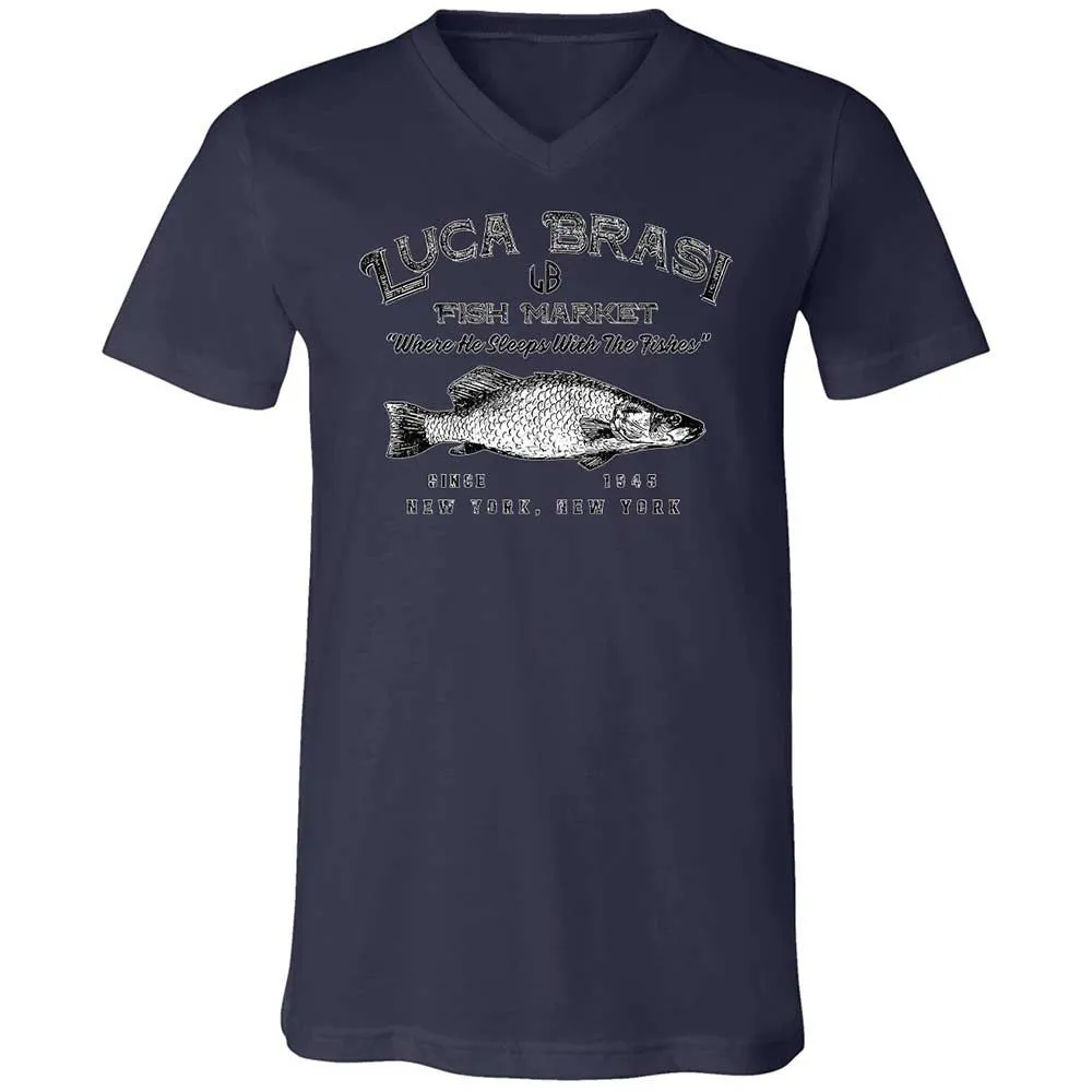Unisex V-Neck T-Shirt - BWE1PJFW - Navy - 12