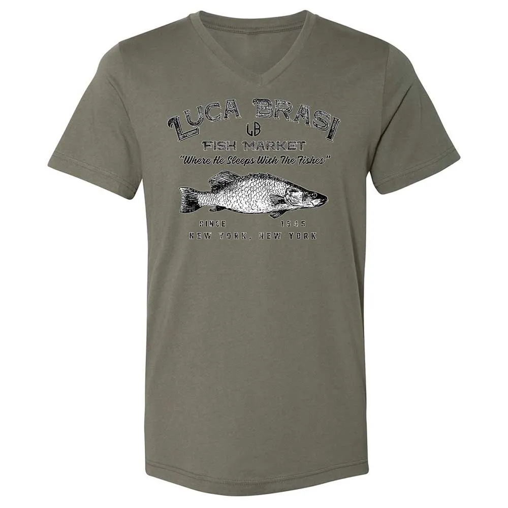 Unisex V-Neck T-Shirt - BWE1PJFW - Military Green - 15
