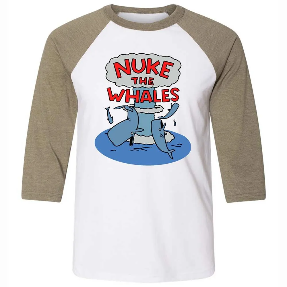 Nuke the Whales - White/Heather Olive - 4