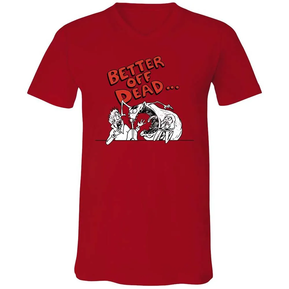Unisex V-Neck T-Shirt - 48HJX2X5 - Red - 5