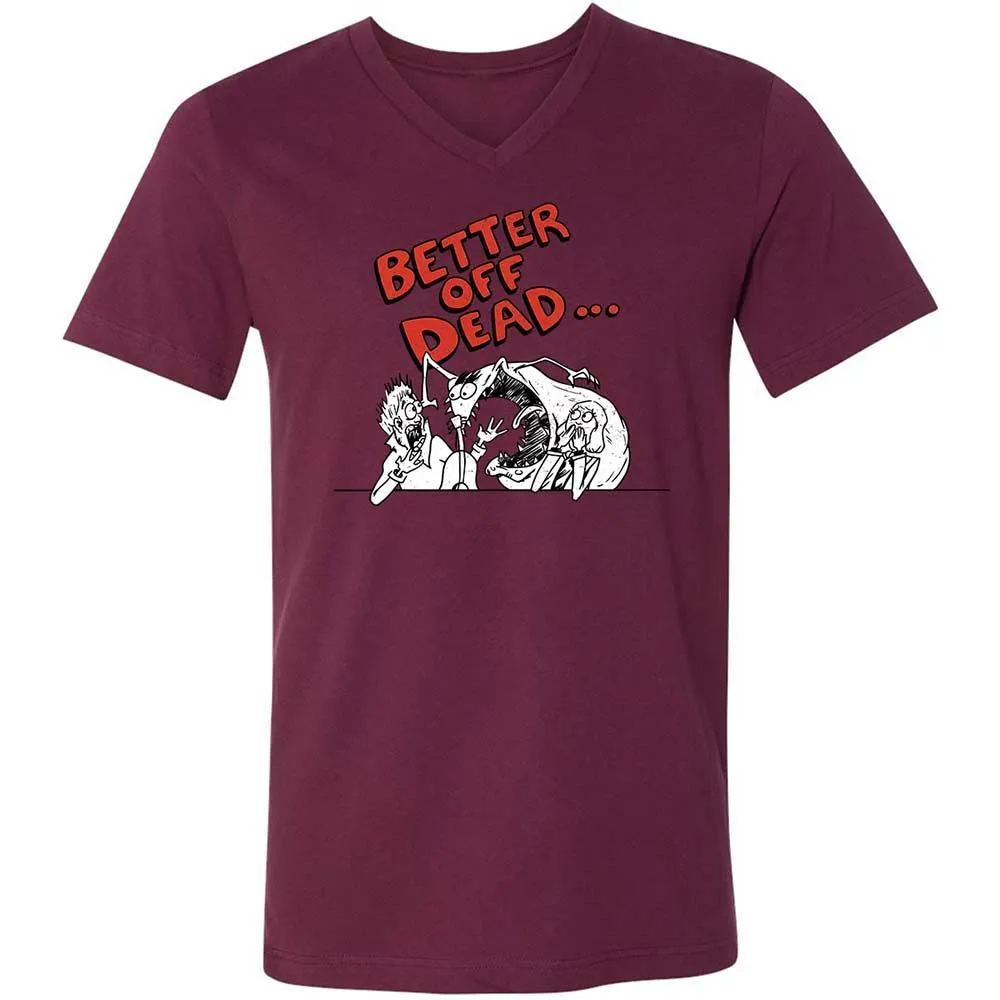 Unisex V-Neck T-Shirt - 48HJX2X5 - Maroon - 14