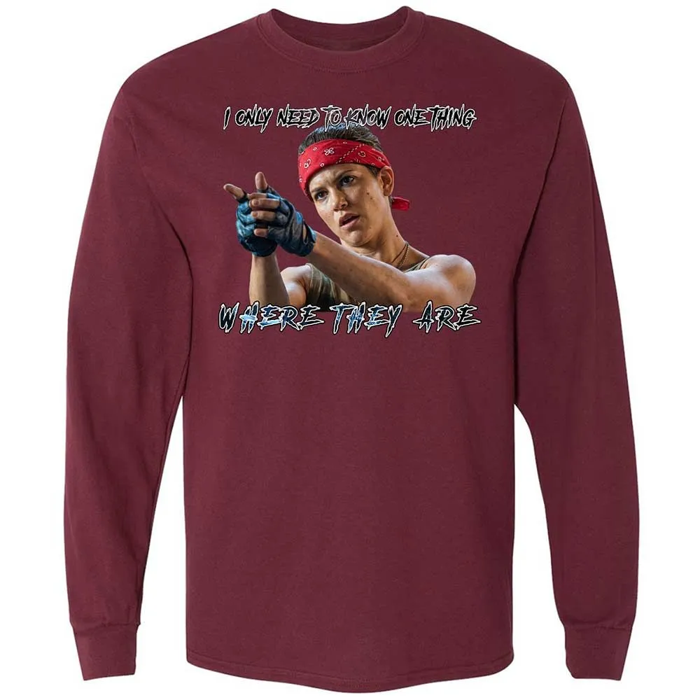 Long Sleeve T-Shirt - PENPABY4 - Maroon - 16