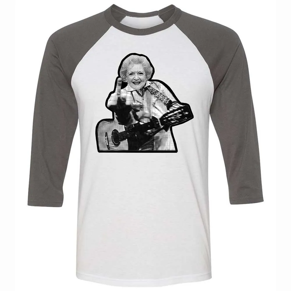Unisex 3/4 Baseball Tee - X2KGB8AZ - White/Asphalt - 2
