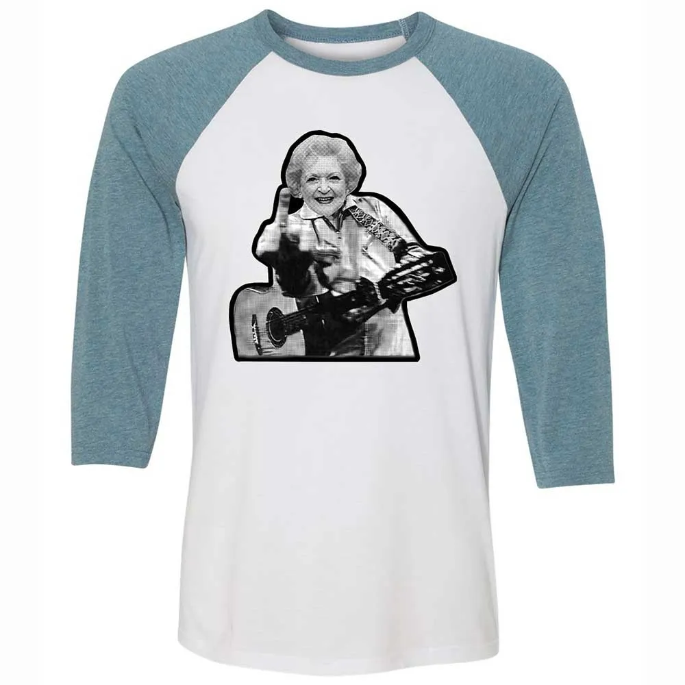 Unisex 3/4 Baseball Tee - X2KGB8AZ - White/Denim - 3