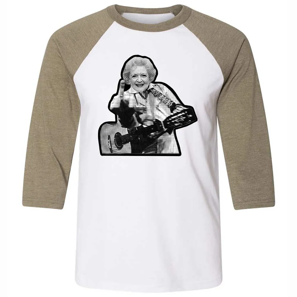 Unisex 3/4 Baseball Tee - X2KGB8AZ - White/Heather Olive - 4