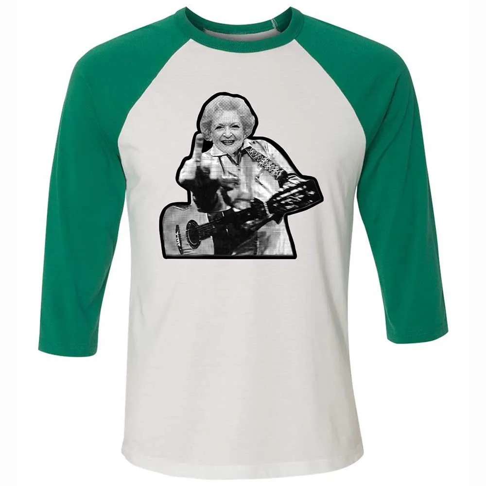 Unisex 3/4 Baseball Tee - X2KGB8AZ - White/Kelly - 6