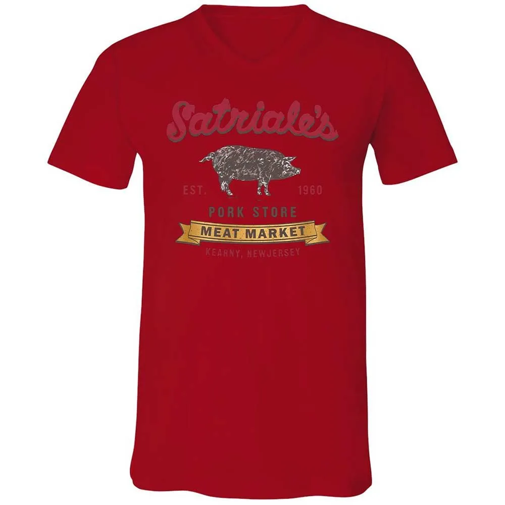 Unisex V-Neck T-Shirt - 9L4QG9VU - Red - 5