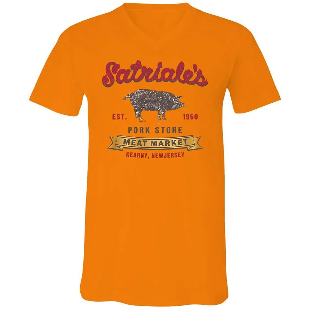 Unisex V-Neck T-Shirt - 9L4QG9VU - Orange - 7