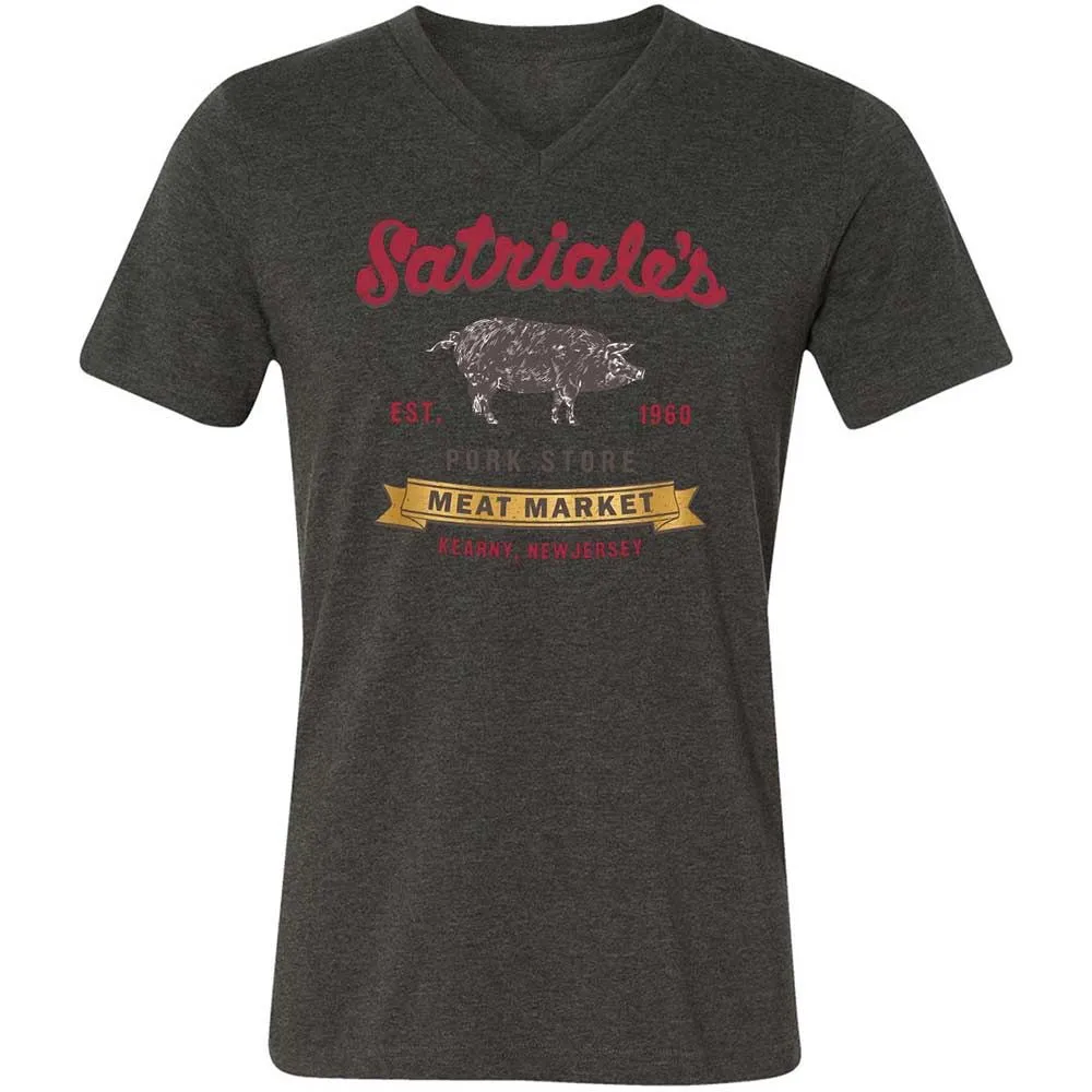Unisex V-Neck T-Shirt - 9L4QG9VU - Dark Grey Heather - 8