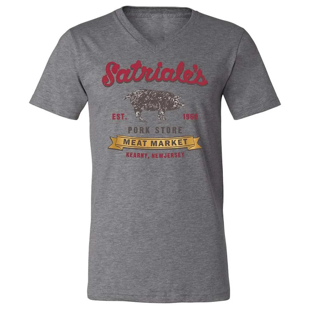 Unisex V-Neck T-Shirt - 9L4QG9VU - Deep Heather - 9