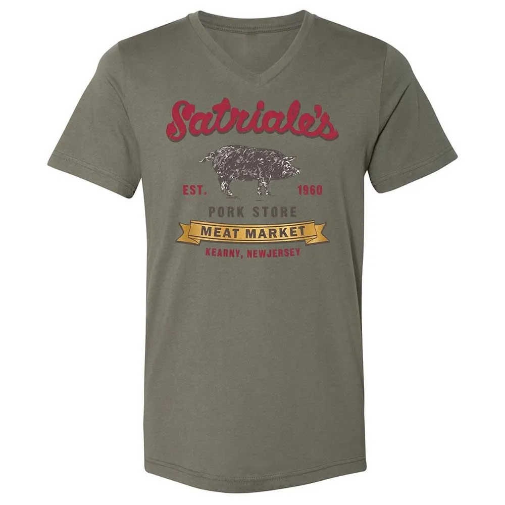 Unisex V-Neck T-Shirt - 9L4QG9VU - Military Green - 15