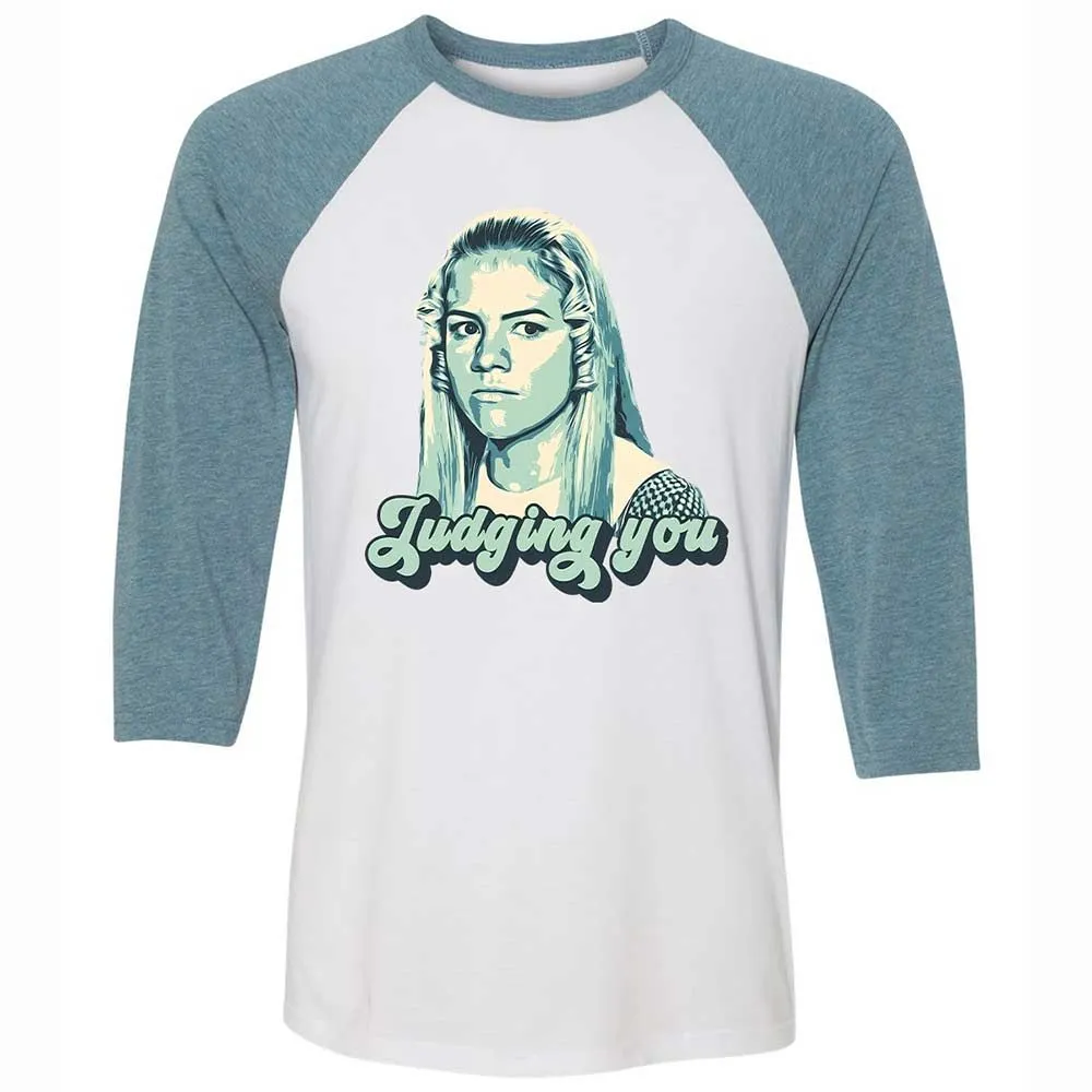 Unisex 3/4 Baseball Tee - Q47S2XFQ - White/Denim - 3