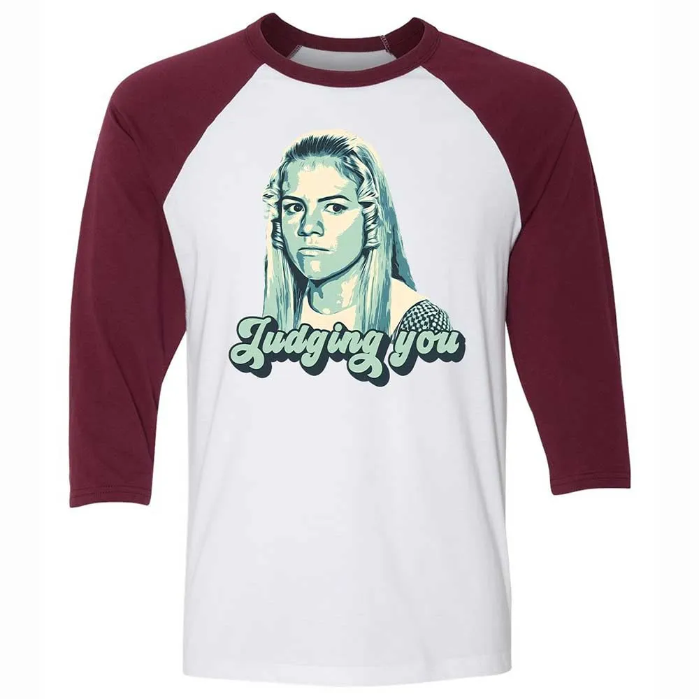 Unisex 3/4 Baseball Tee - Q47S2XFQ - White/Maroon - 7