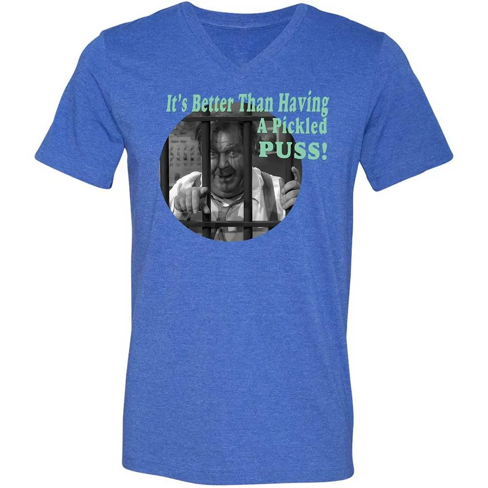 Unisex V-Neck T-Shirt - 4NK3H2BA - Heather True Royal - 4
