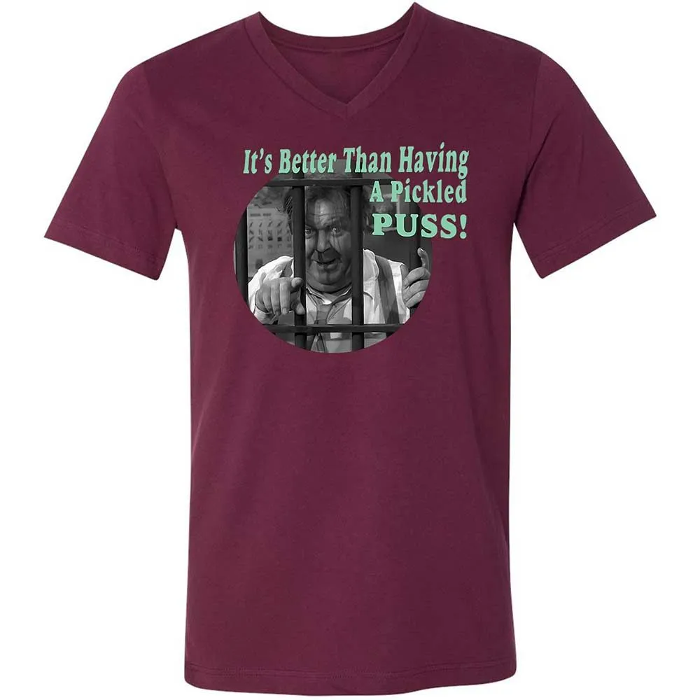 Unisex V-Neck T-Shirt - 4NK3H2BA - Maroon - 14