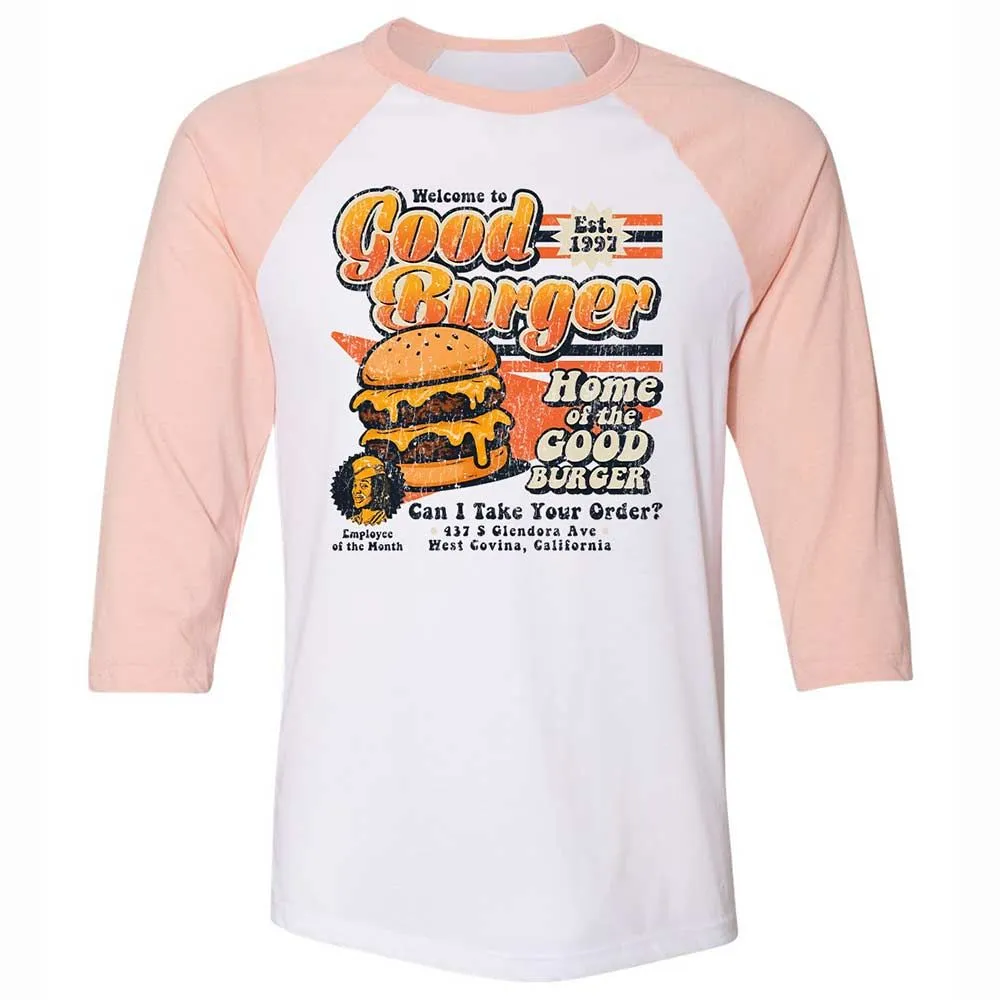 Unisex 3/4 Baseball Tee - ZFDWNVK1 - White/Heather Peach - 5