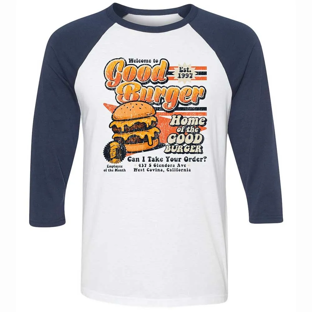 Unisex 3/4 Baseball Tee - ZFDWNVK1 - White/Navy - 8