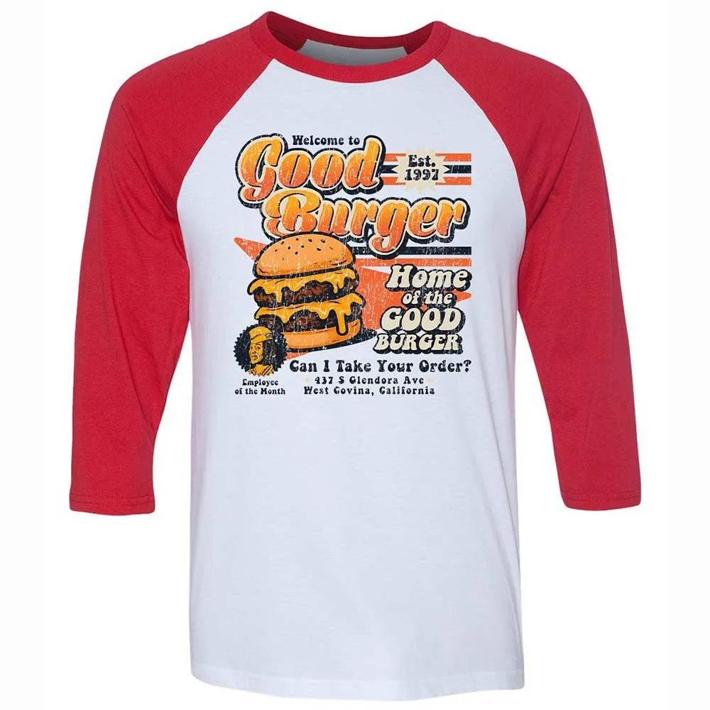 Unisex 3/4 Baseball Tee - ZFDWNVK1 - White/Red - 9