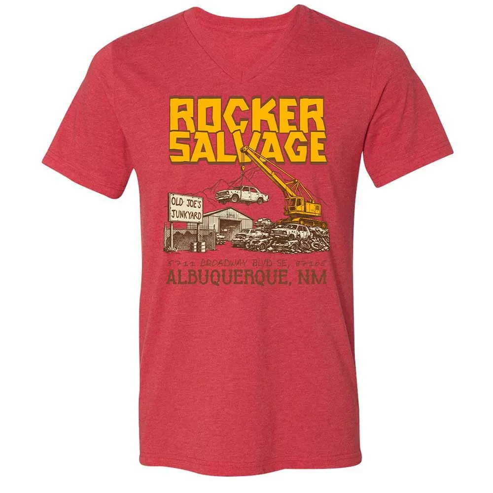 Unisex V-Neck T-Shirt - SW93D7BT - Heather Red - 6