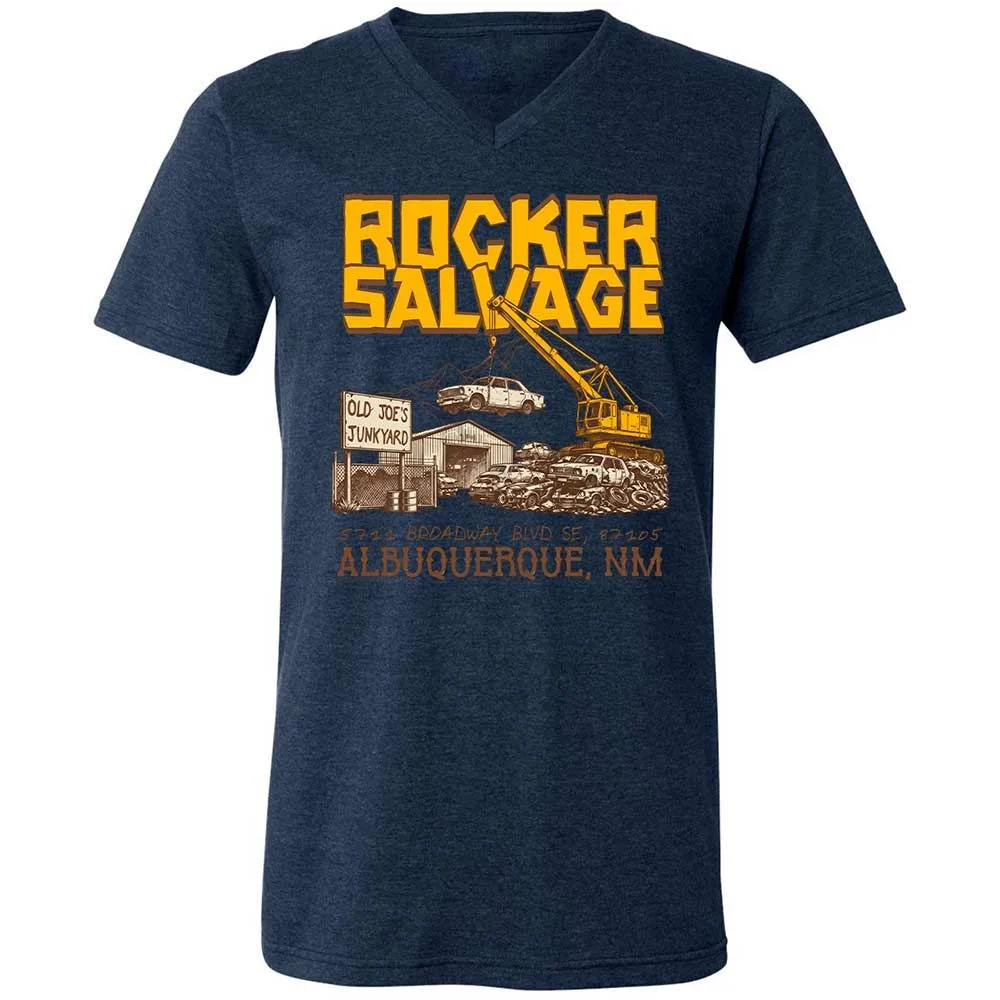 Unisex V-Neck T-Shirt - SW93D7BT - Heather Navy - 13