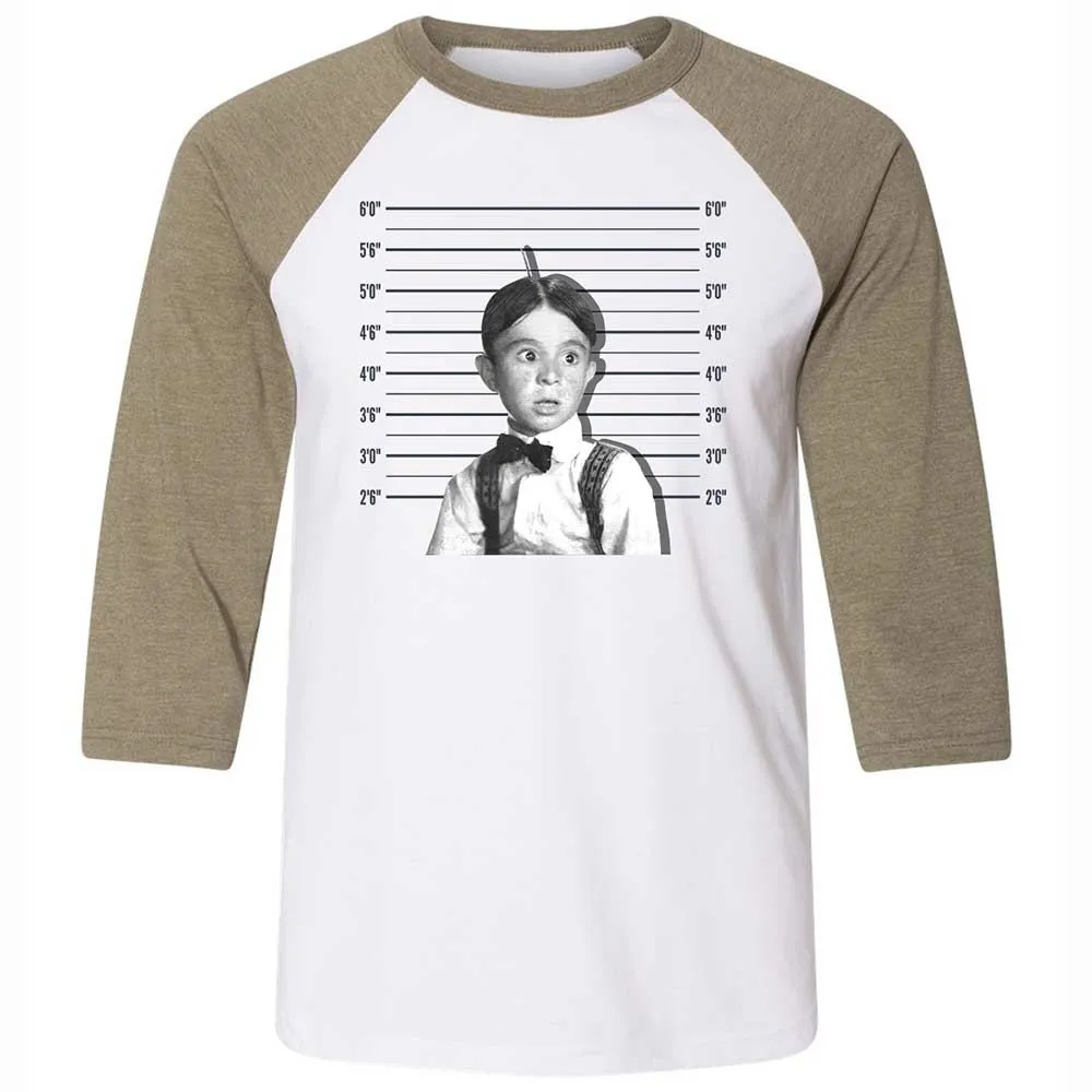 Unisex 3/4 Baseball Tee - HYU7W35M - White/Heather Olive - 4