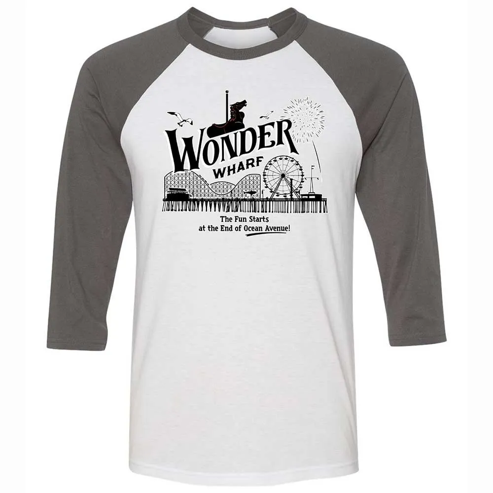 Unisex 3/4 Baseball Tee - NZL3DXX4 - White/Asphalt - 2