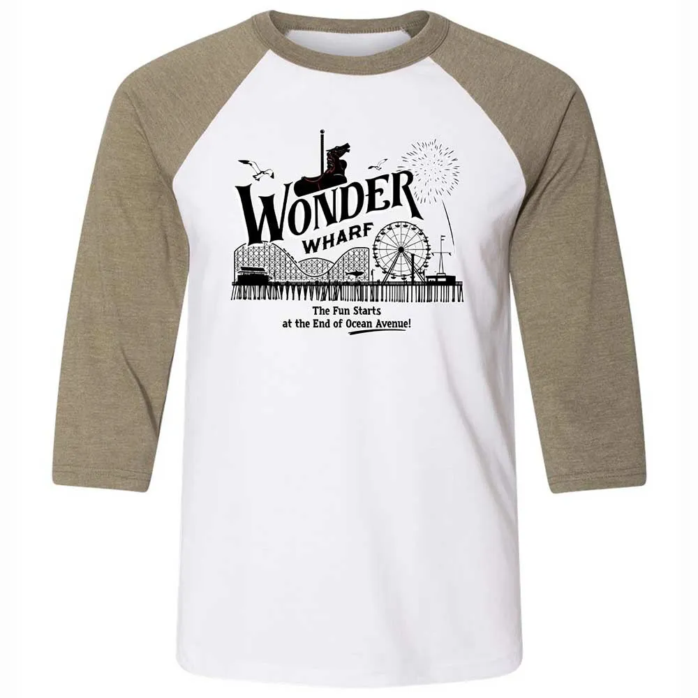 Unisex 3/4 Baseball Tee - NZL3DXX4 - White/Heather Olive - 4