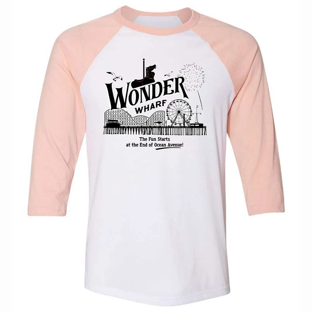 Unisex 3/4 Baseball Tee - NZL3DXX4 - White/Heather Peach - 5
