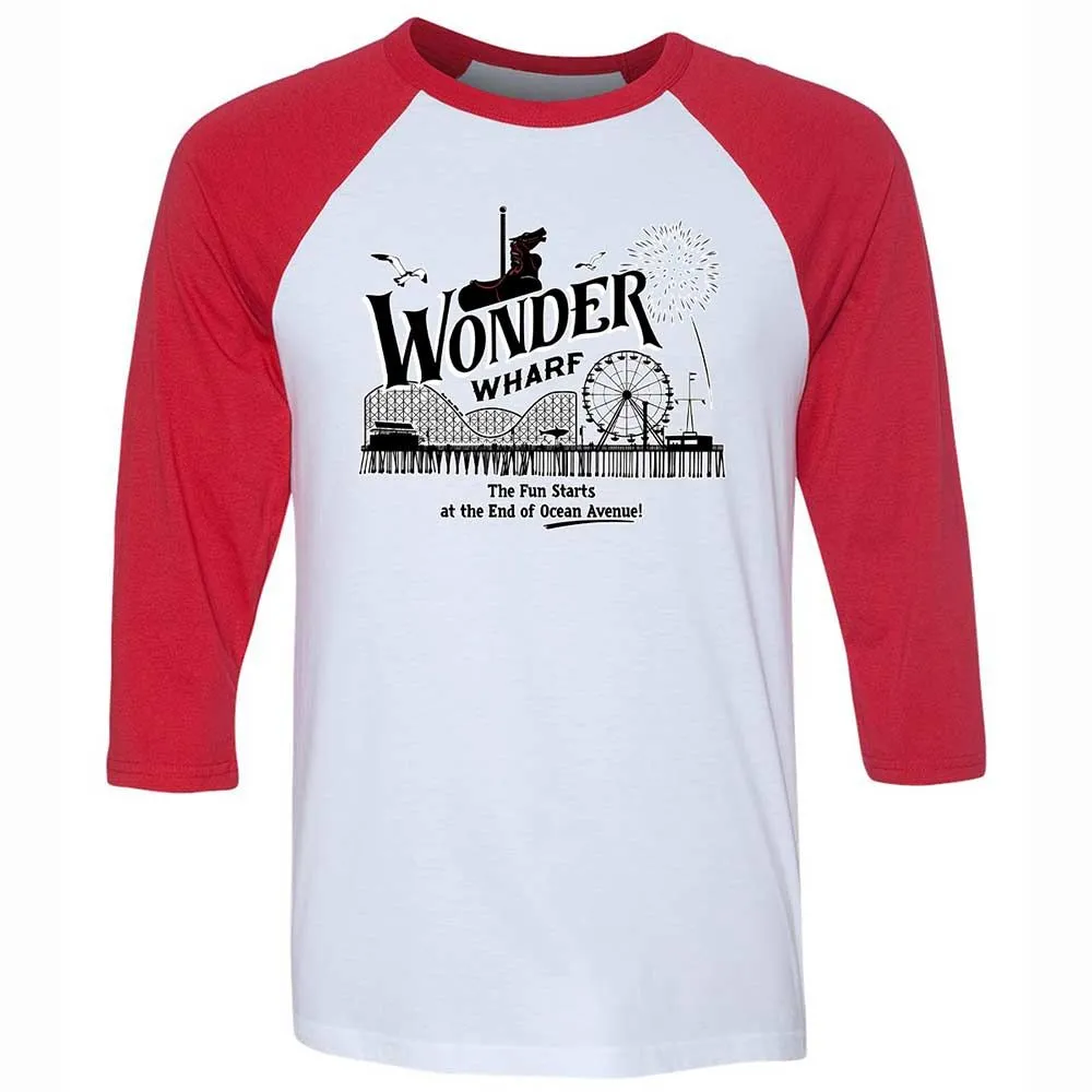 Unisex 3/4 Baseball Tee - NZL3DXX4 - White/Red - 9