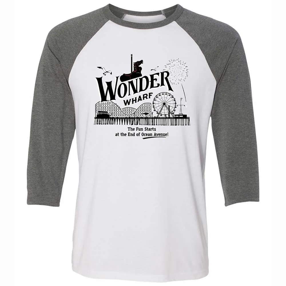 Unisex 3/4 Baseball Tee - NZL3DXX4 - White/Deep Heather - 11