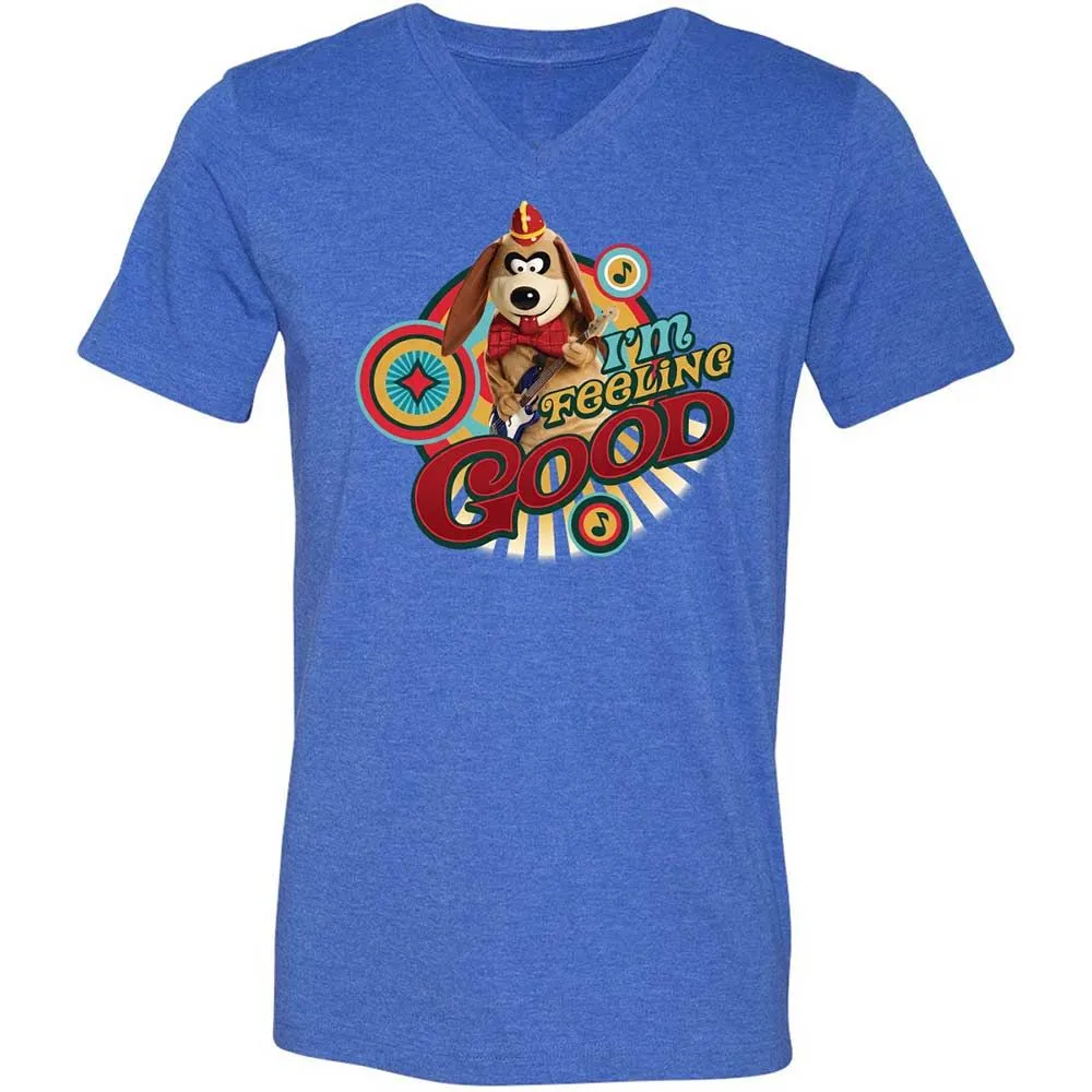 Unisex V-Neck T-Shirt - ZPXMV98X - Heather True Royal - 4