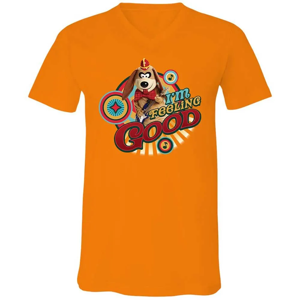 Unisex V-Neck T-Shirt - ZPXMV98X - Orange - 7