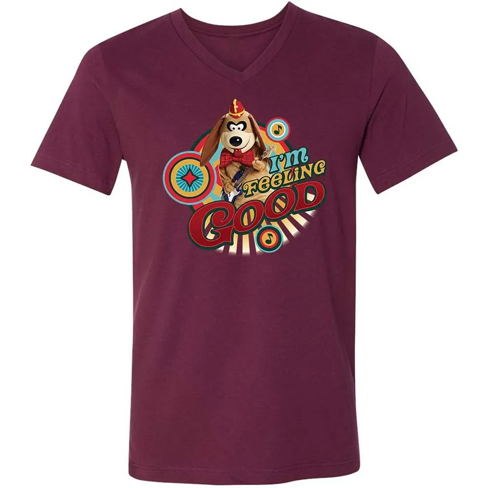 Unisex V-Neck T-Shirt - ZPXMV98X - Maroon - 14