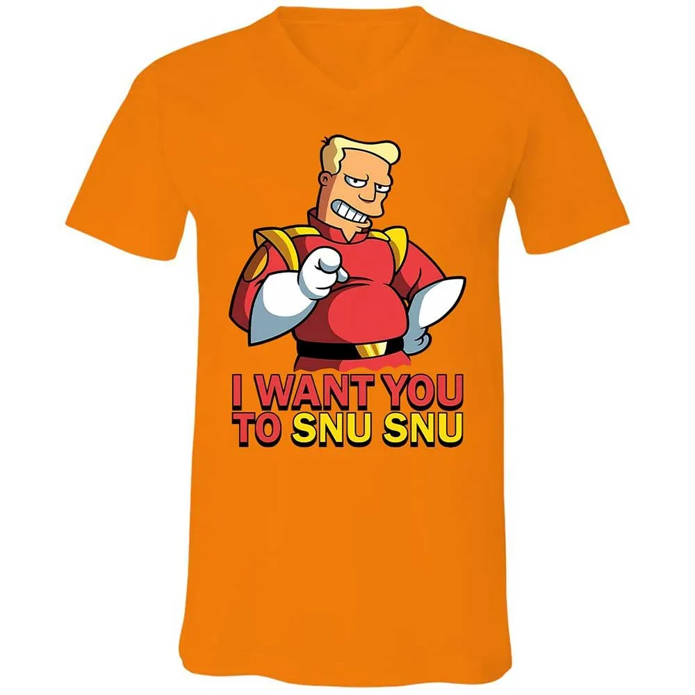 Unisex V-Neck T-Shirt - CKA7TG9V - Orange - 7