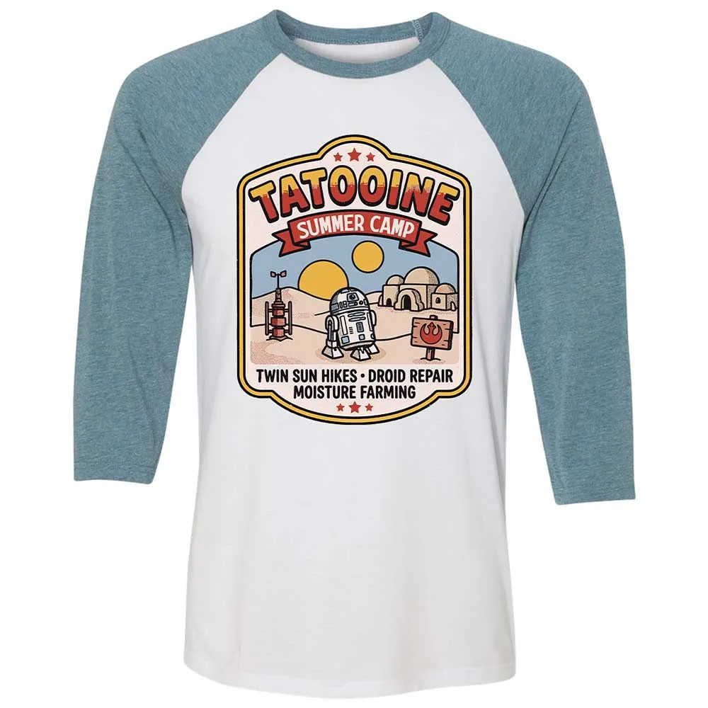 Unisex 3/4 Baseball Tee - Z24SRKC6 - White/Denim - 3