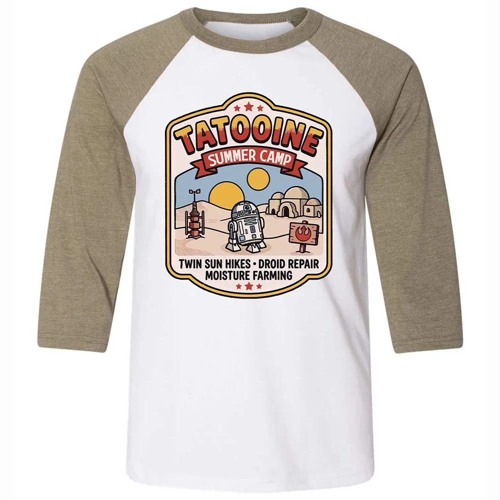 Unisex 3/4 Baseball Tee - Z24SRKC6 - White/Heather Olive - 4