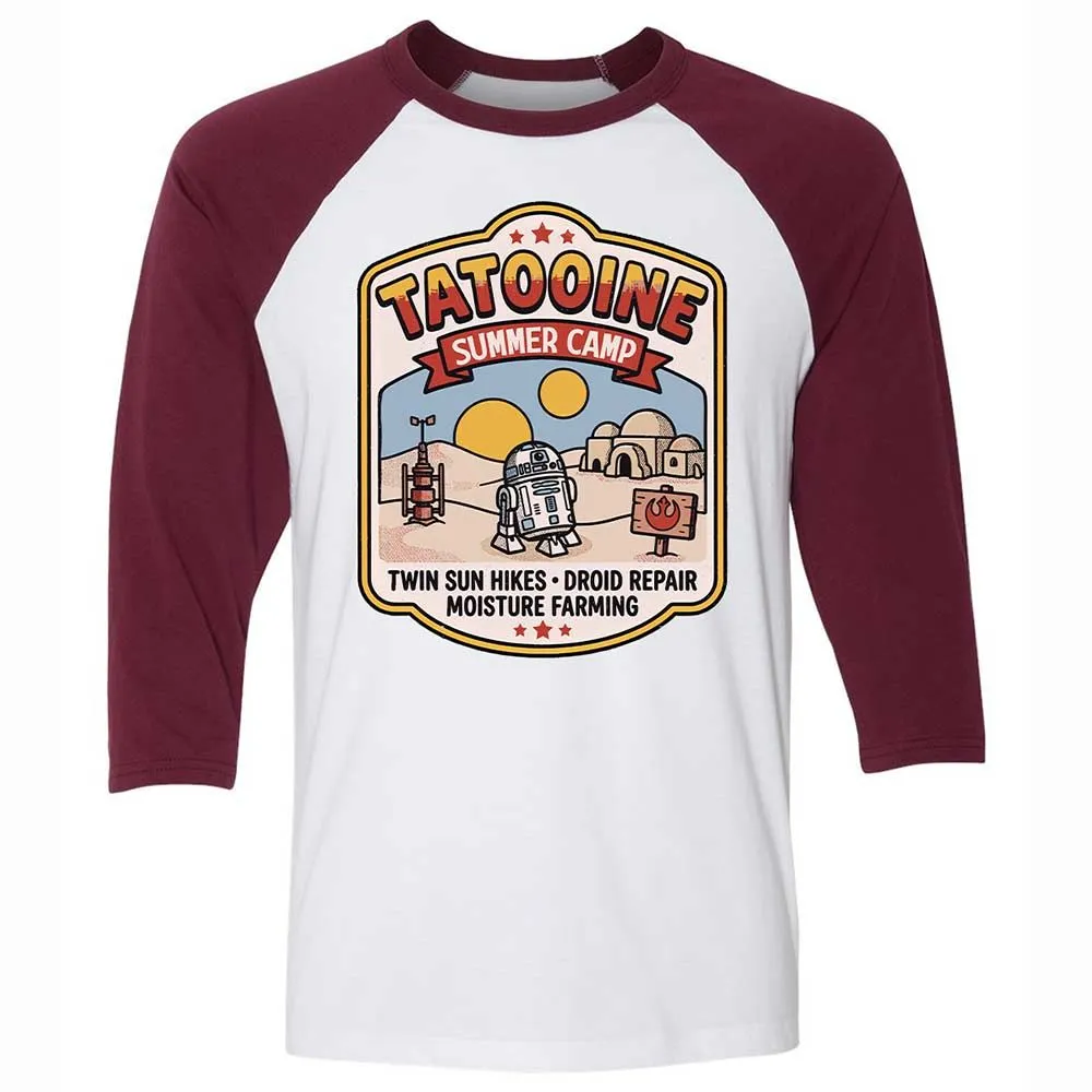 Unisex 3/4 Baseball Tee - Z24SRKC6 - White/Maroon - 7