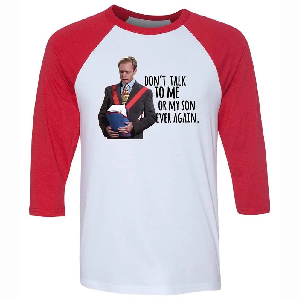 Unisex 3/4 Baseball Tee - XN9EZ3VE - White/Red - 9