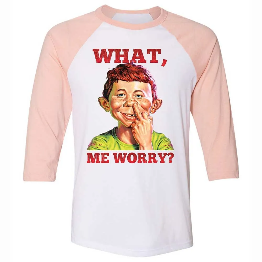 Unisex 3/4 Baseball Tee - BKB61CZK - White/Heather Peach - 5