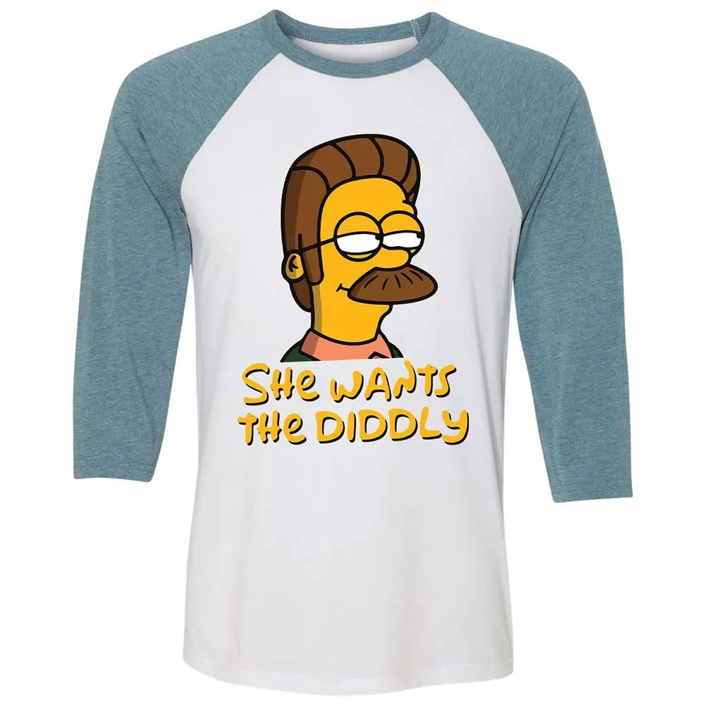 She Wants The Diddly - White/Denim - 3