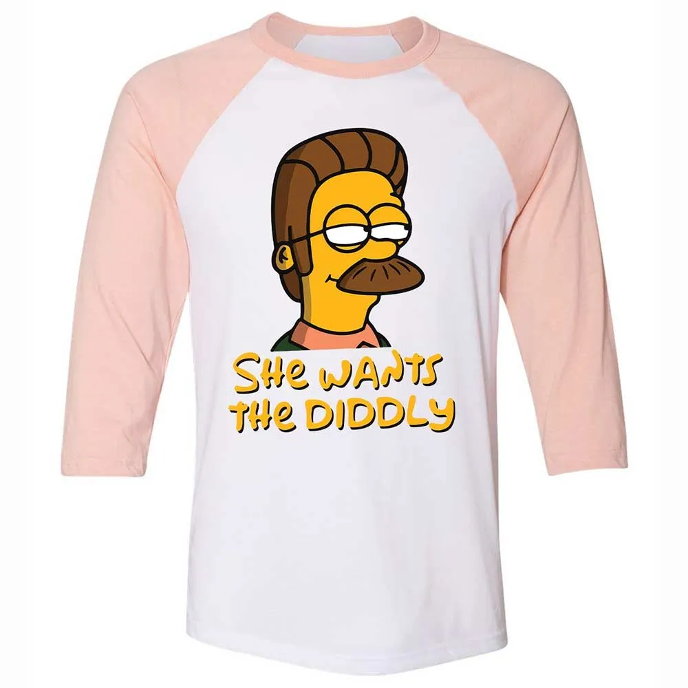 She Wants The Diddly - White/Heather Peach - 5
