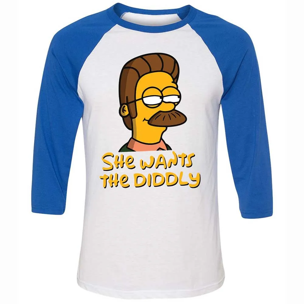 She Wants The Diddly - White/True Royal - 10